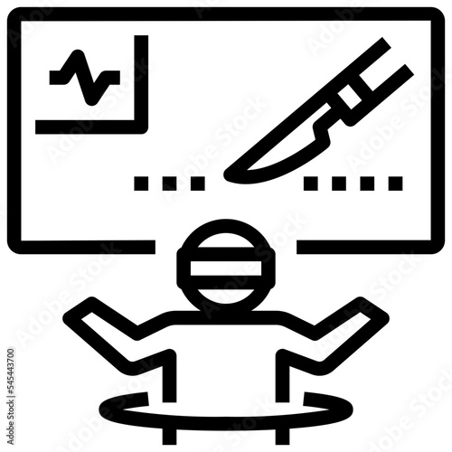 telemedicine outline style icon