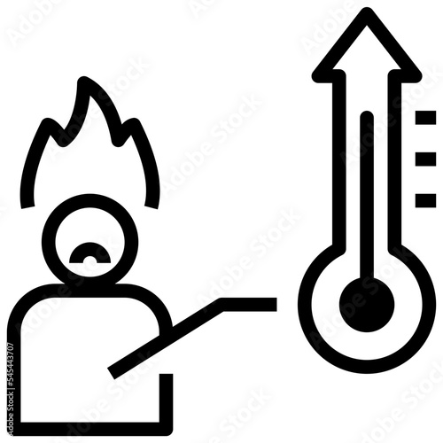temperature outline style icon