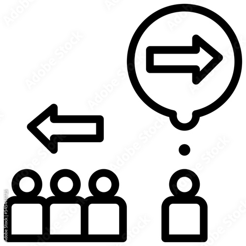 think different outline style icon
