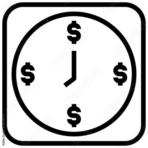 time outline style icon