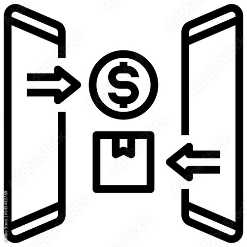 trade outline style icon