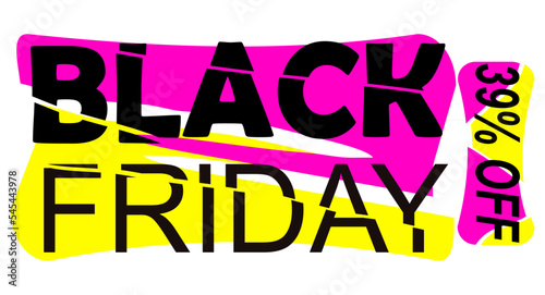 black friday promotion tag 39 percent off pink and black photo