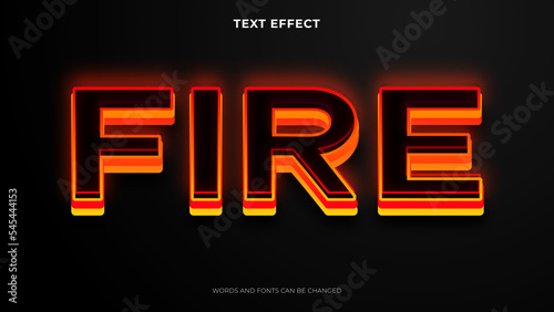 fire style 3d text effect