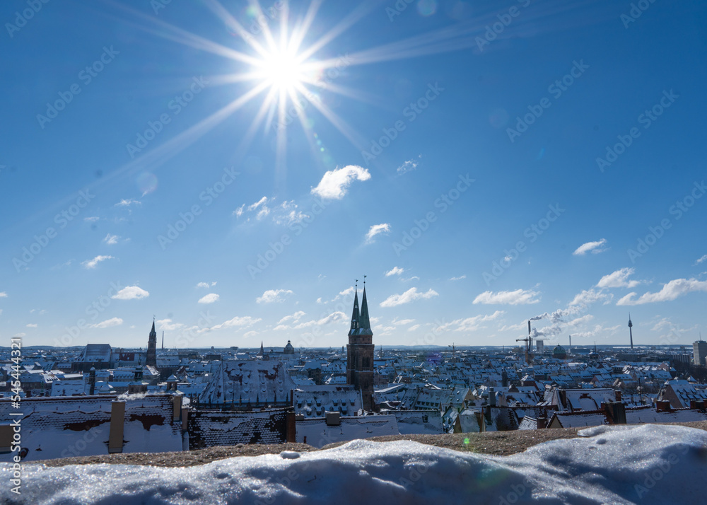 winter landscape over Nuremberg winter landscape over Nuremberg