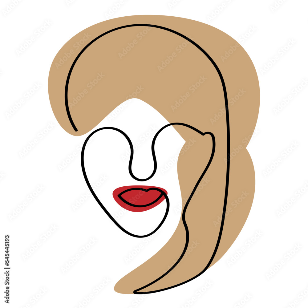 abstraction of the girl's face abstraction of the girl's face