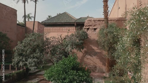 Saadian Tombs in Marrakech, Morocco, inside the royal Kasbah district of the city.
