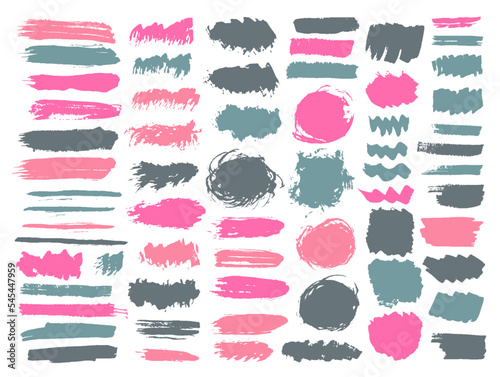 Gouache dry brush stroke mega bundle. Isolated inkblot streak scratch elements. Smear spot sale banner imprint batch. Brush stroke gouache spots design.