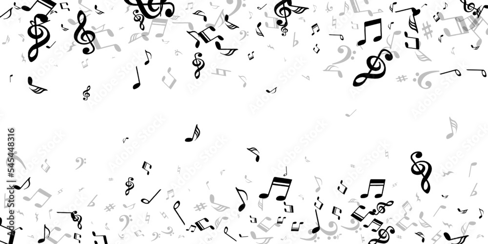 Music note symbols vector background. Song Music note symbols vector background. Song