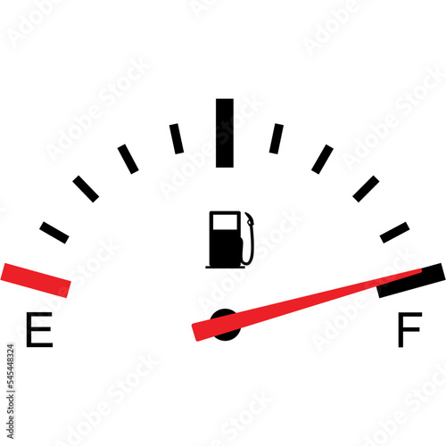 fuel gauge isolated on white background