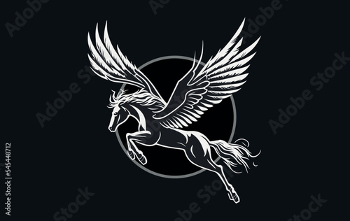 Pegasus Vector Logo Template, Pegasus shape design