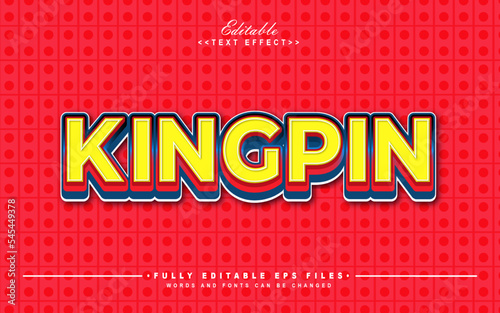 editable kingpin editable text effect perfect for promotional tools.typhography logo