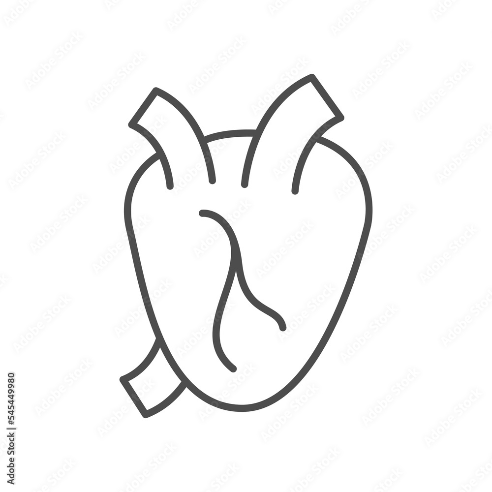 Human heart line outline icon Human heart line outline icon