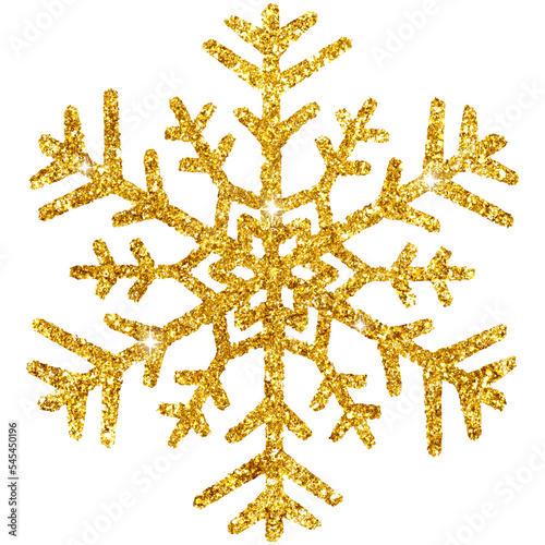 Gold Glitter Snowflake
