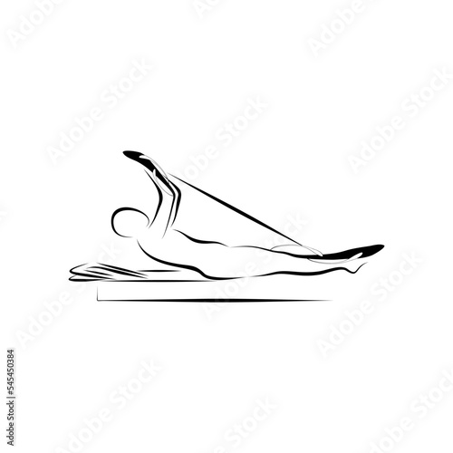 Pilates reformer pose