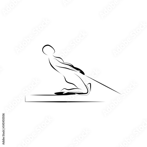 Pilates reformer pose