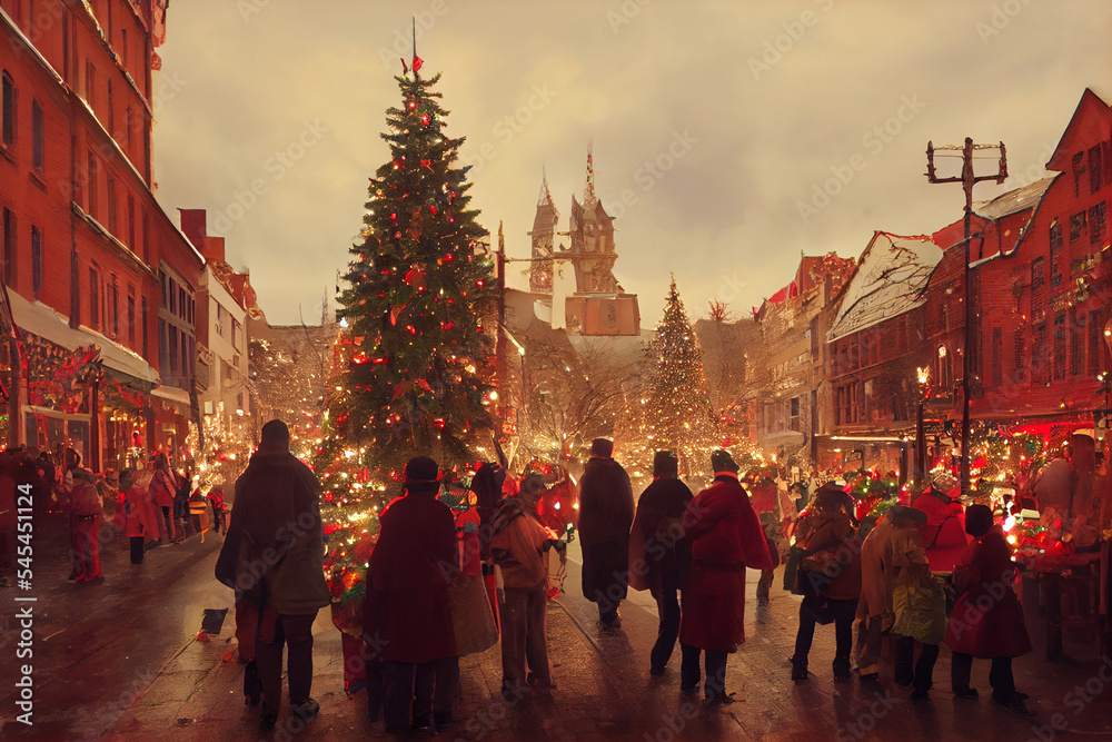 christmas street celebration