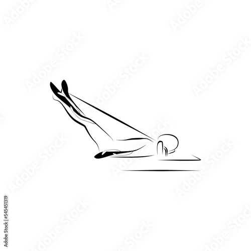 Pilates reformer pose