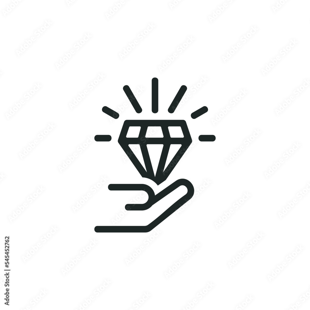 Fotografie Benefits icon isolated on white background