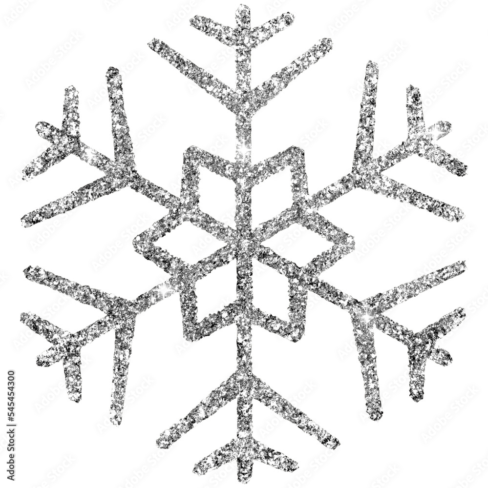 Silver Gold Glitter Snowflake Silver Gold Glitter Snowflake