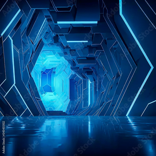 Blue crystal background