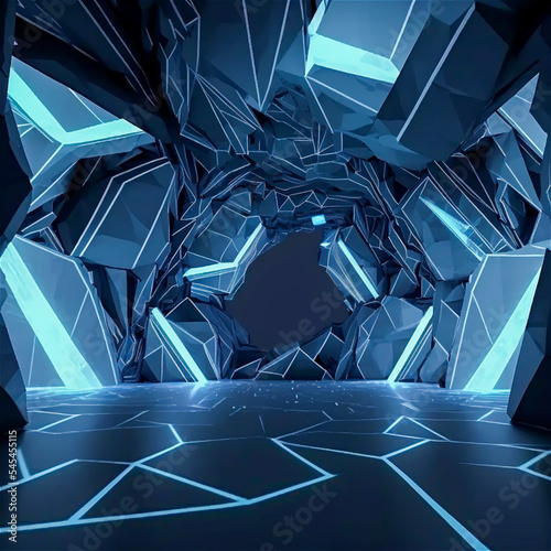 Blue crystal background