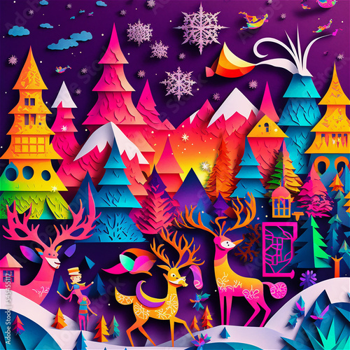 Christmas paper decoration