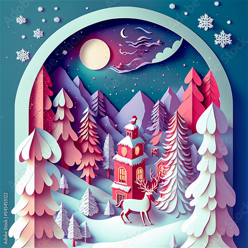 Christmas paper decoration