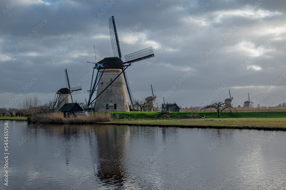 Les moulins de Kinderdijk en Hollande