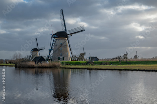 Les moulins de Kinderdijk en Hollande