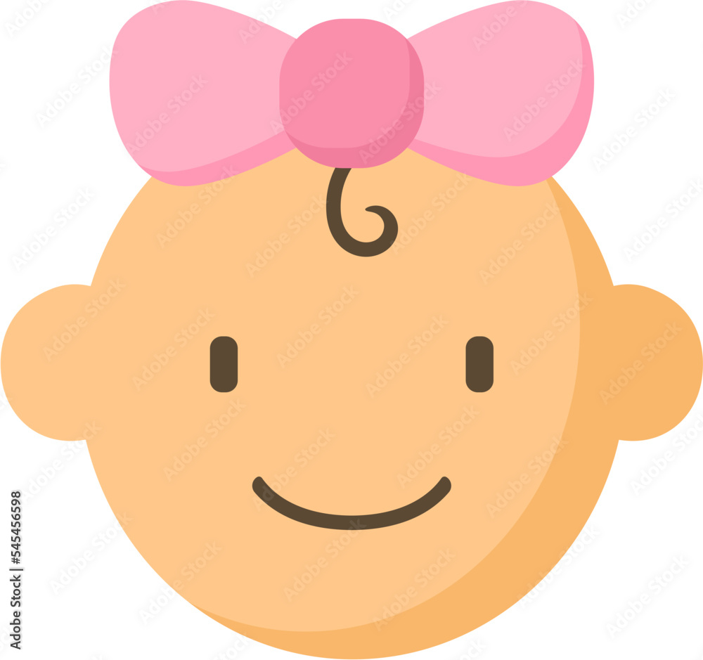 Cute baby girl icon. baby girl vector icon with flat design style. Cute baby girl icon. baby girl vector icon with flat design style.