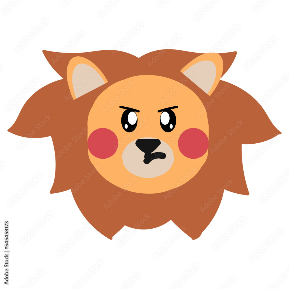 Head Lion Hand Drawn Simple element Head Lion Hand Drawn Simple element