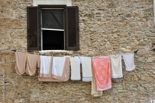 Colorful scene in town