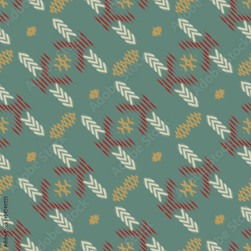 Ikat flower tribal backgrounds Seamless Pattern. Ethnic Geometric Batik Ikkat Digital vector textile Design for Prints Fabric saree Mughal brush symbol Swaths texture Kurti Kurtis Kurtas