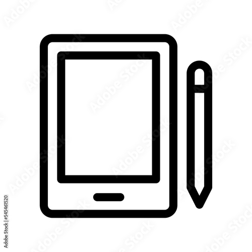 tablet line icon illustration vector graphic