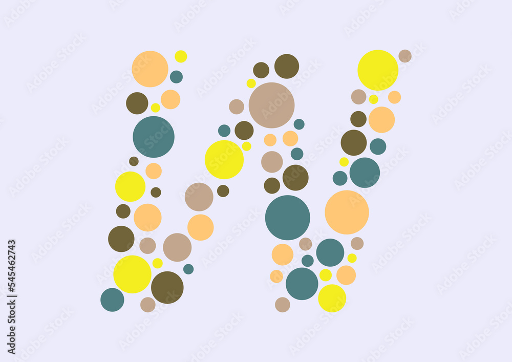 Vector graphic of Initial Letter W lined with a mosaic of colored circles. Letter W icon. letter W logo made with circles. English alphabet. Vector illustration. vector eps 10. Vector graphic of Initial Letter W lined with a mosaic of colored circles. Letter W icon. letter W logo made with circles. English alphabet. Vector illustration. vector eps 10.