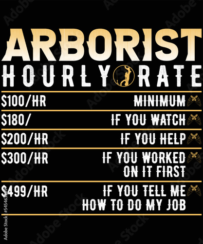 Arborist t shirt design. This is a high-quality t-shirt design for woodcutters. Chainsaw and Arborist t-shirt, mug, poster, banner, etc.