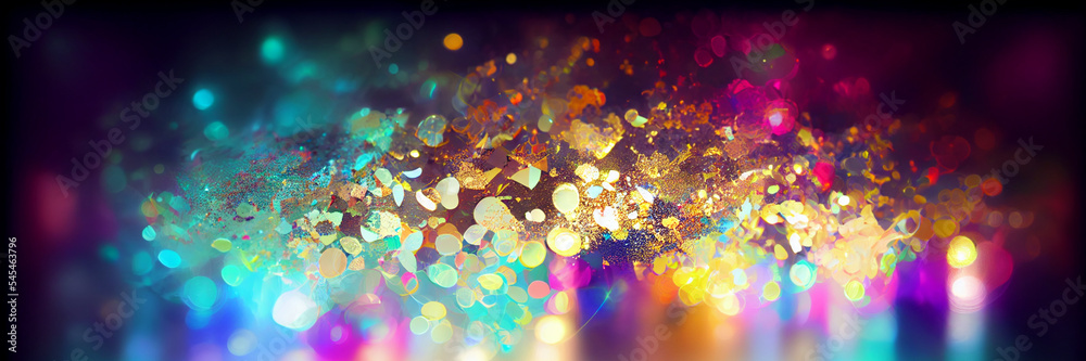 Beautiful bokeh lights, colorful abstract background