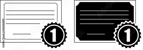 Certificate Icon Design Vector Illustration