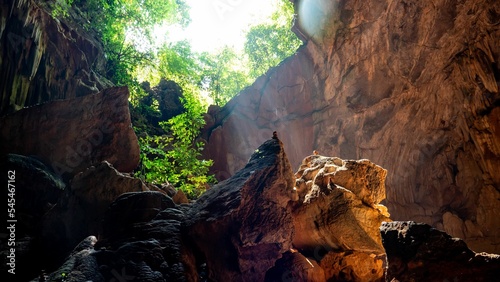 beautiful view of Mahar Sadan Cave system in Myanmar photo