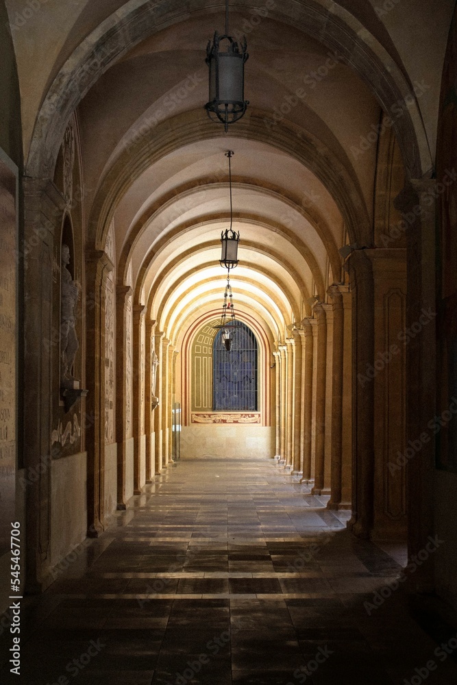 Arches of monastery in Montserrat