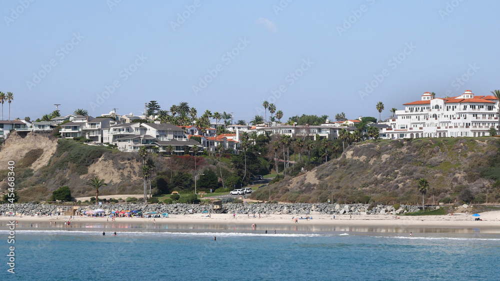 Beach as seen from the San Clemente Pier in Orange County, California, USA