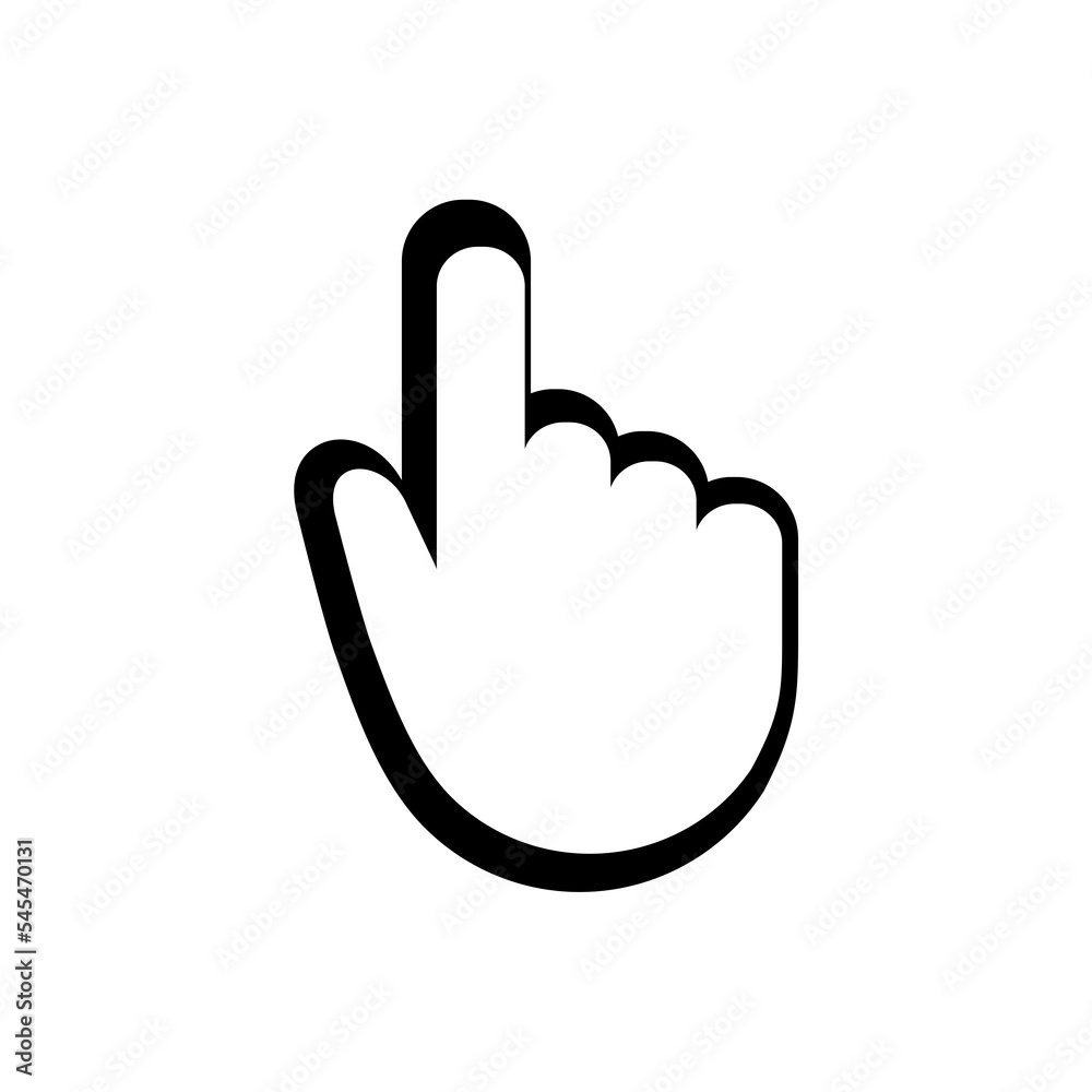 Hand cursor icon isolated on white background. Hand cursor icon isolated on white background.