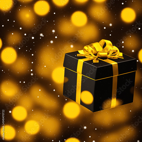 Christmas Presents with Golden Ribbon © Prevailing Design
