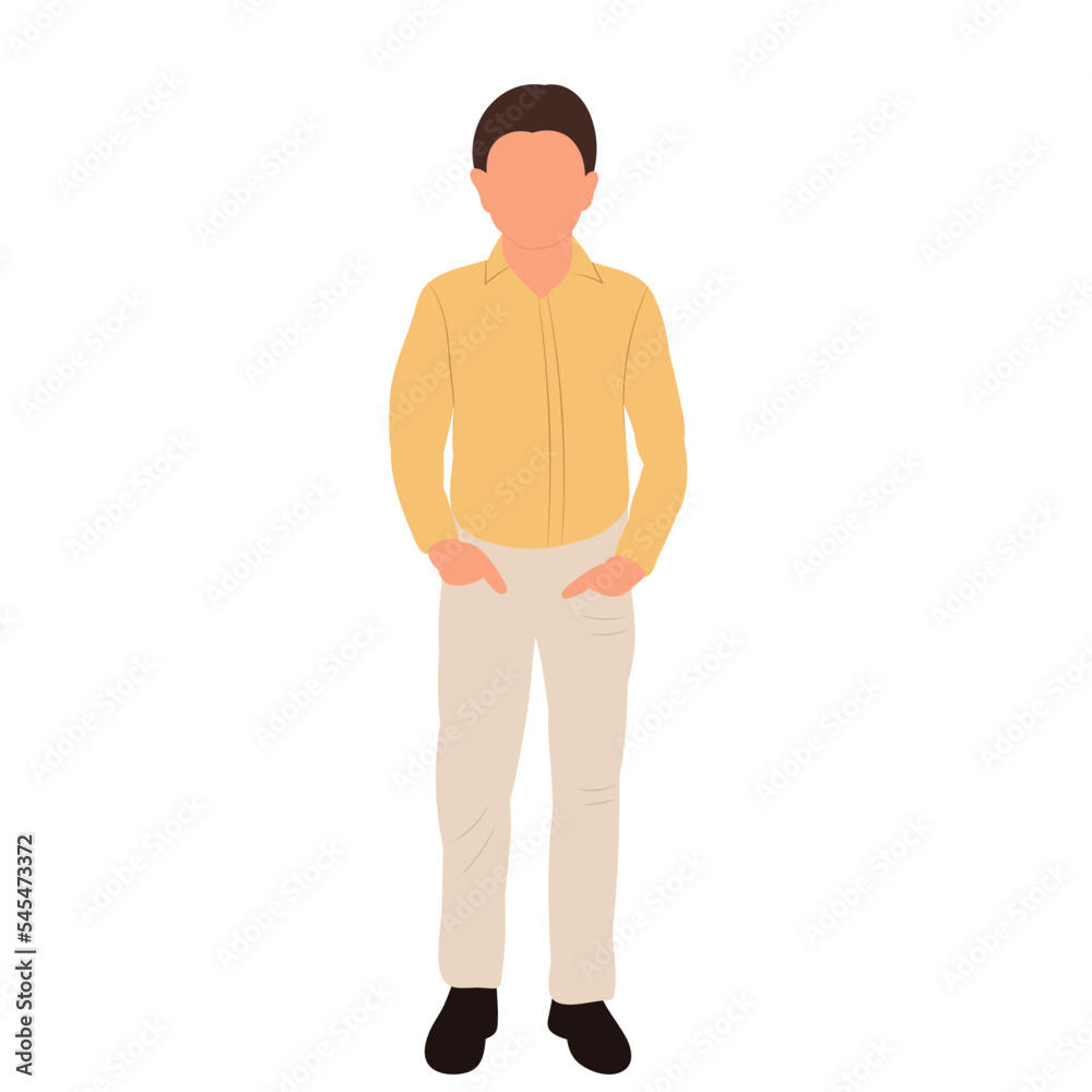 Fototapeta premium boy in flat style, design