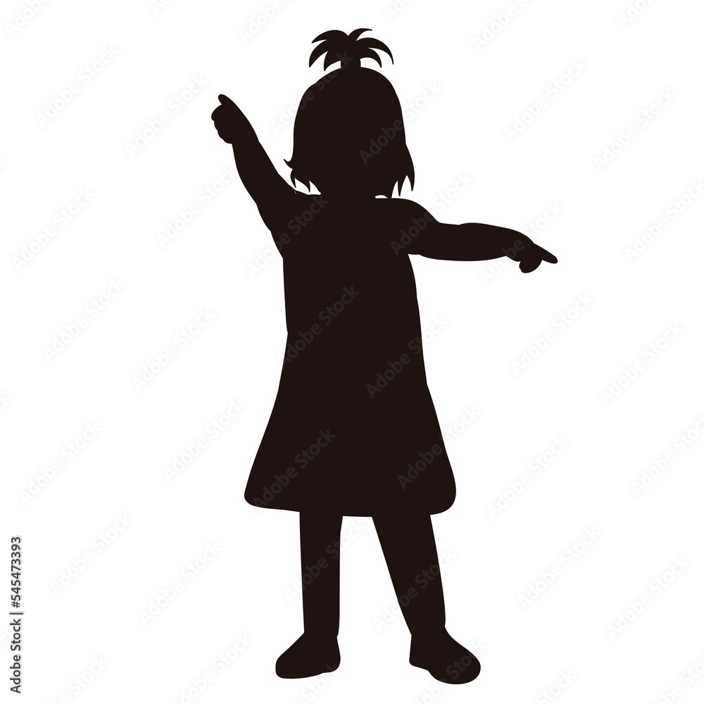 silhouette black girl , vector design