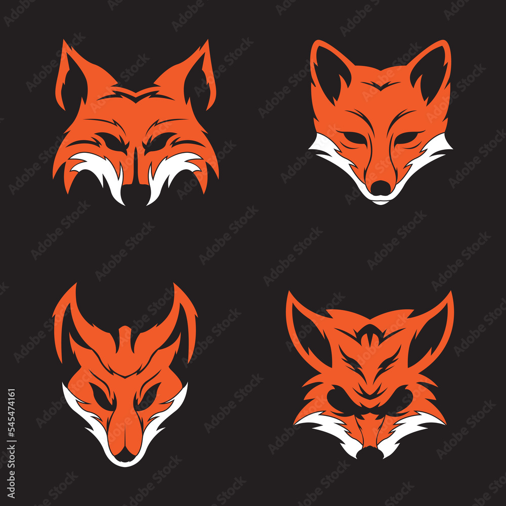 Fox Head Logo Collection Vector illustration Fox Head Logo Collection Vector illustration