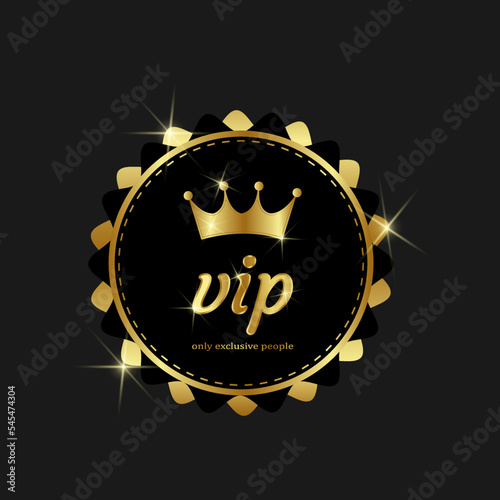vip gold sticker photo