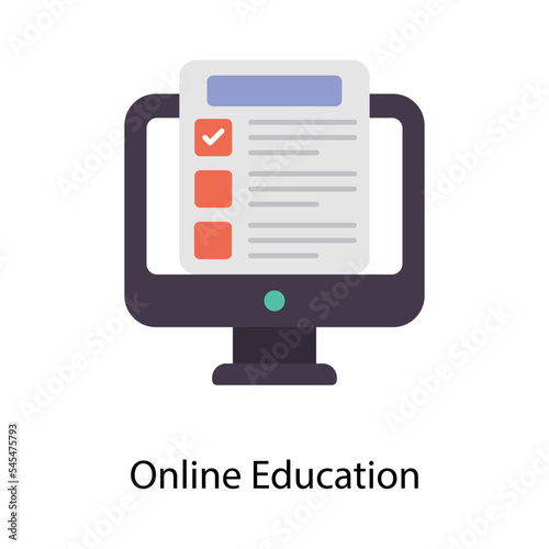 Online Education vector Flat  Icons. Simple stock illustration © Optima GFX