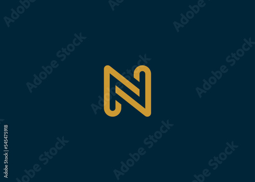 initials letter n logo design vector illustration template photo