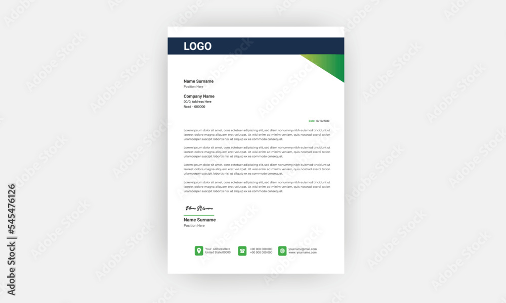 Corporate Letterhead Template Design Corporate Letterhead Template Design